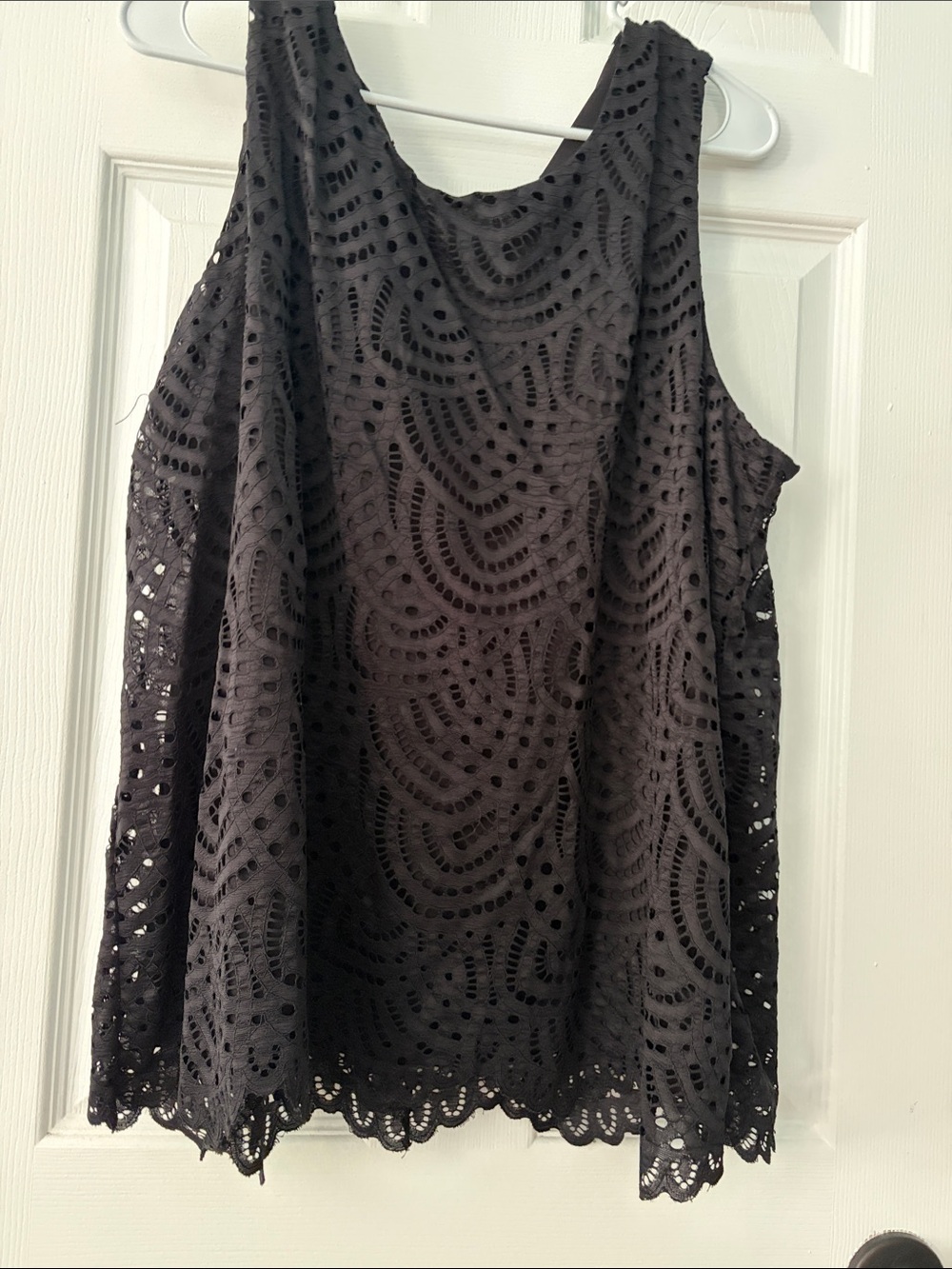 Worthington Black Lace Overlay Sleeveless Camisole